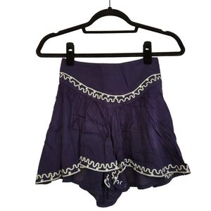 NWT LF Boutique Mieeion Brand Woven Skort Style Shorts - Navy & White